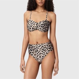 Court Leopard Bikini Top
