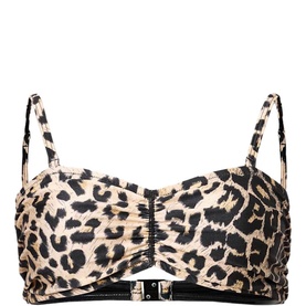 Court Leopard Bikini Top