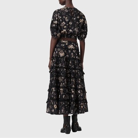 Talia Floral Tiered Flared Skirt