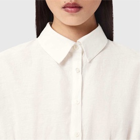Carol Gathered Lace Trim Shirt