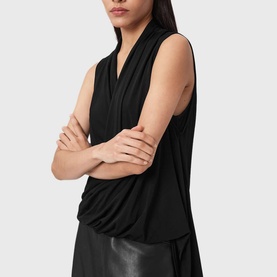 Adaline Asymmetric Draped Top