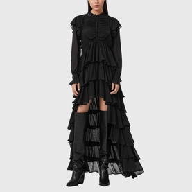 Leila Tiered Flared Dress