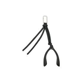 Wishbone Leather Keyring