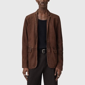 Monet Single-Breasted Suede Blazer