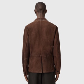 Monet Single-Breasted Suede Blazer