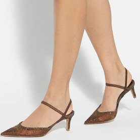 Charismatic Embellished Mesh Pumps