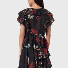 Alma Floral Ruffle Blouse