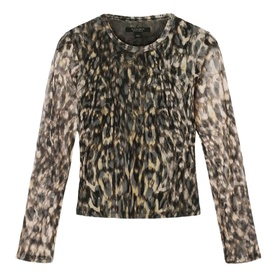 Ellie Mesh Leopard Top