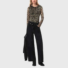 Ellie Mesh Leopard Top