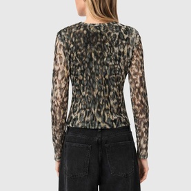 Ellie Mesh Leopard Top
