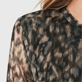 Ellie Mesh Leopard Top