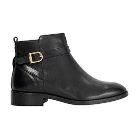 Pemma Flat Leather Ankle Boots