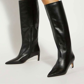 Smoothly Heeled Knee High Boots