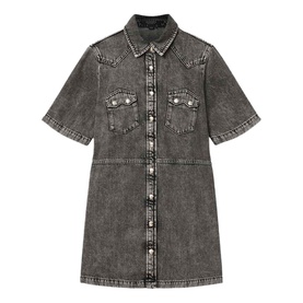 Rock Denim Mini Shirt Dress