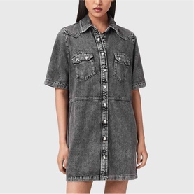Rock Denim Mini Shirt Dress