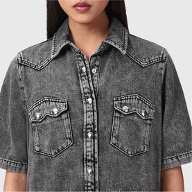 Rock Denim Mini Shirt Dress