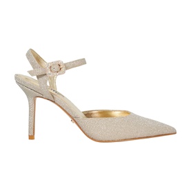 Channel Wide Fit Embellished Heeled Courts