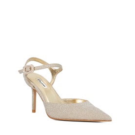 Channel Wide Fit Embellished Heeled Courts
