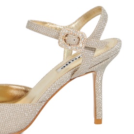 Channel Wide Fit Embellished Heeled Courts