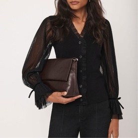 Tulle-Detail Cardigan