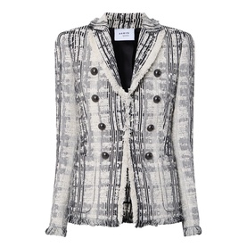 Double-Breasted Tweed Blazer