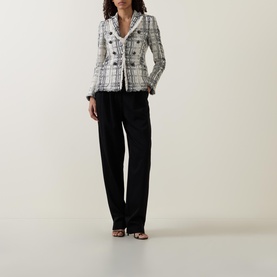 Double-Breasted Tweed Blazer
