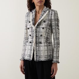 Double-Breasted Tweed Blazer