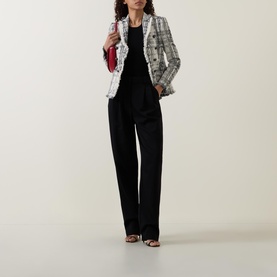 Double-Breasted Tweed Blazer