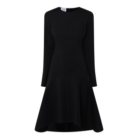 Asymmetric Hem Flared Dress