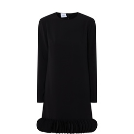 Frill Hem Mini Shift Dress