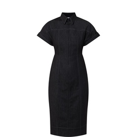 Zip-Through Denim Dress