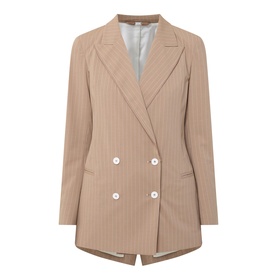 Credible Double-Breasted Pinstripe Blazer