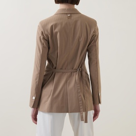 Credible Double-Breasted Pinstripe Blazer