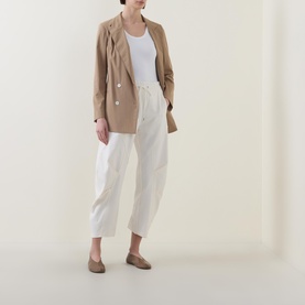 Credible Double-Breasted Pinstripe Blazer