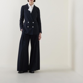 Credible Double-Breasted Pinstripe Blazer