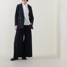 Credible Double-Breasted Pinstripe Blazer