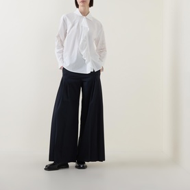 Mucha High-Rise Pinstripe Wide Leg Trousers