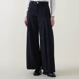 Mucha High-Rise Pinstripe Wide Leg Trousers