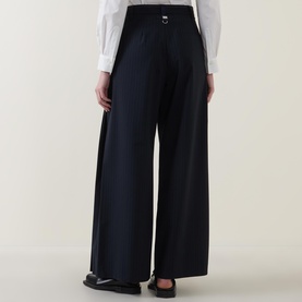 Mucha High-Rise Pinstripe Wide Leg Trousers