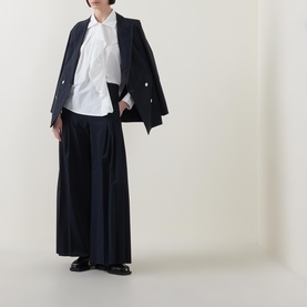 Mucha High-Rise Pinstripe Wide Leg Trousers