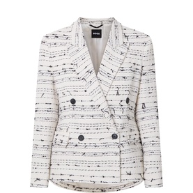 Jaleto9 Tweed Double Breasted Blazer