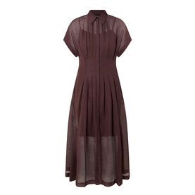 Davinata Pleated Shirt Dress