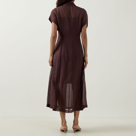 Davinata Pleated Shirt Dress