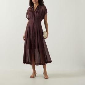 Davinata Pleated Shirt Dress