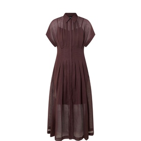 Davinata Pleated Shirt Dress