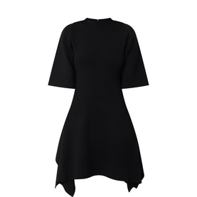 Flaris Asymmetric Draped Mini Dress
