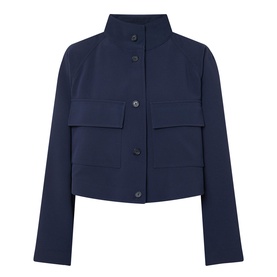 Cropped Wrinkle-Resistant Blazer