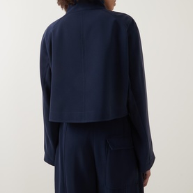 Cropped Wrinkle-Resistant Blazer