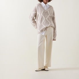 Flarin Geometric Knit Sweater