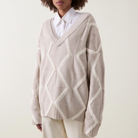 Flarin Geometric Knit Sweater